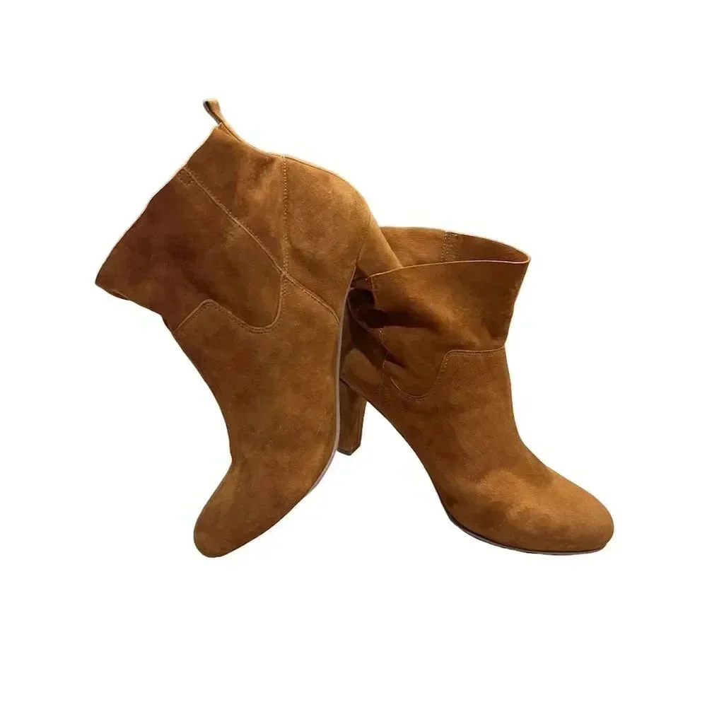 Sole Society Women's Laurel Ankle Booties Brown Suede‎ Size 8
